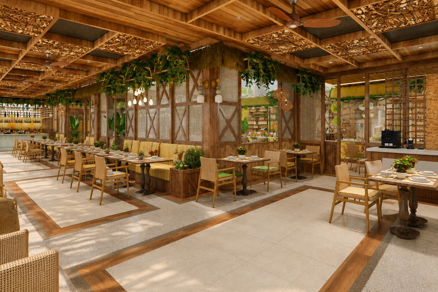 The Harvest Kitchen dining hall and bar